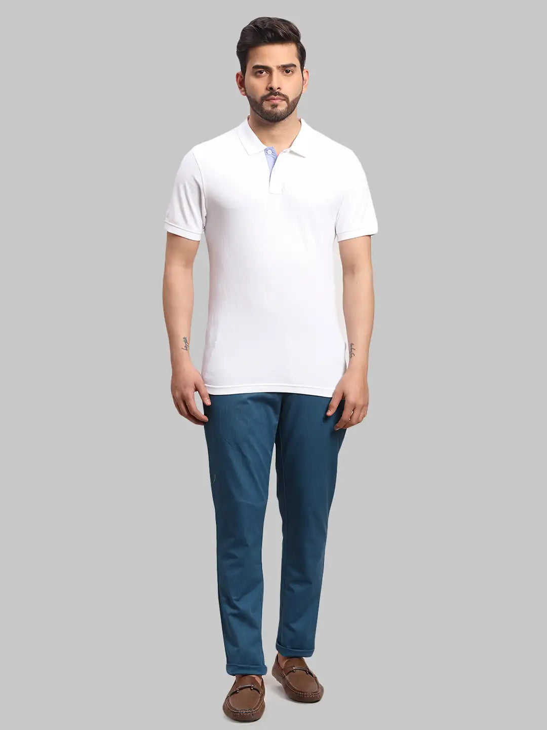Men Regular Fit Medium Green Trouser