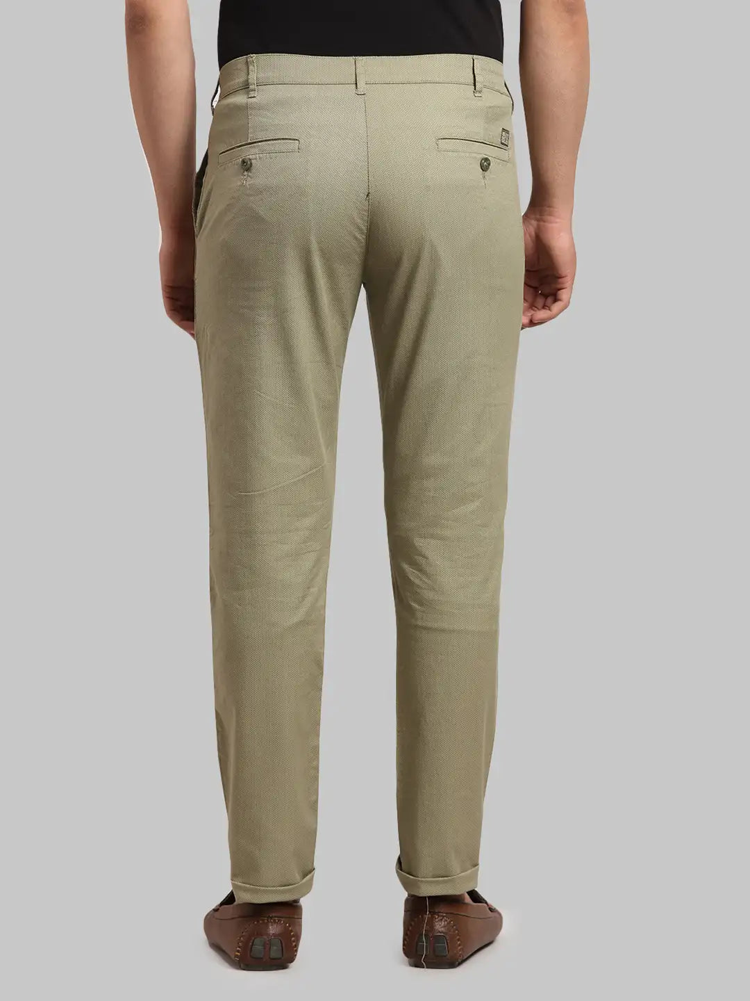 Men Regular Fit Navy Trouser