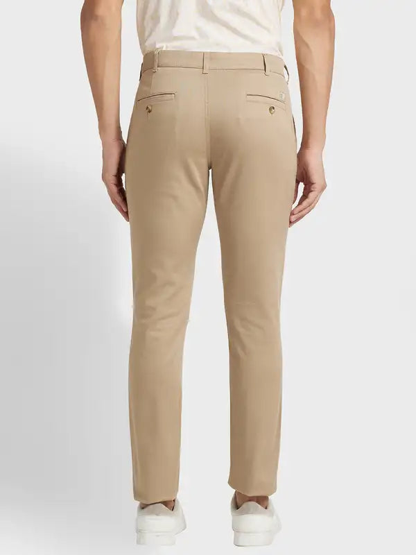 Men Regular Fit Light Khaki Chinos