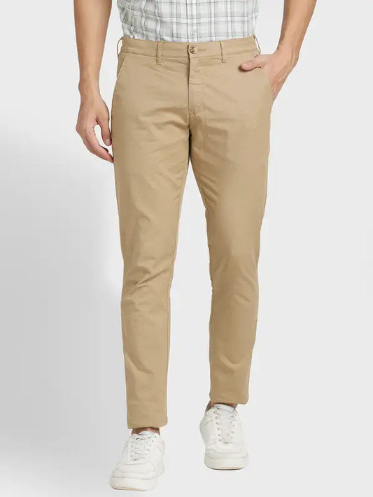 Men Tailored Fit Dark Green Chinos