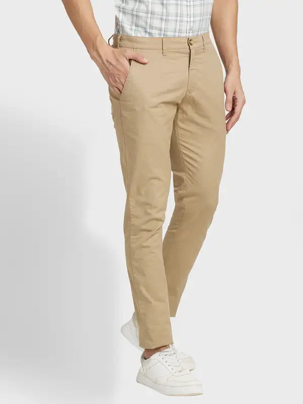 Men Tailored Fit Dark Green Chinos
