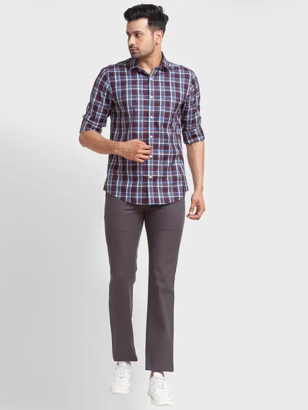Men Tailored Fit Green Trouser