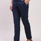 Colorplus Men Grey Solid Piece Dyed Nuvo Fit Cotton Blend Trousers