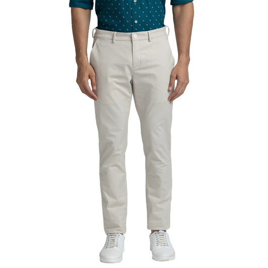 Men Regular Fit Green Chinos