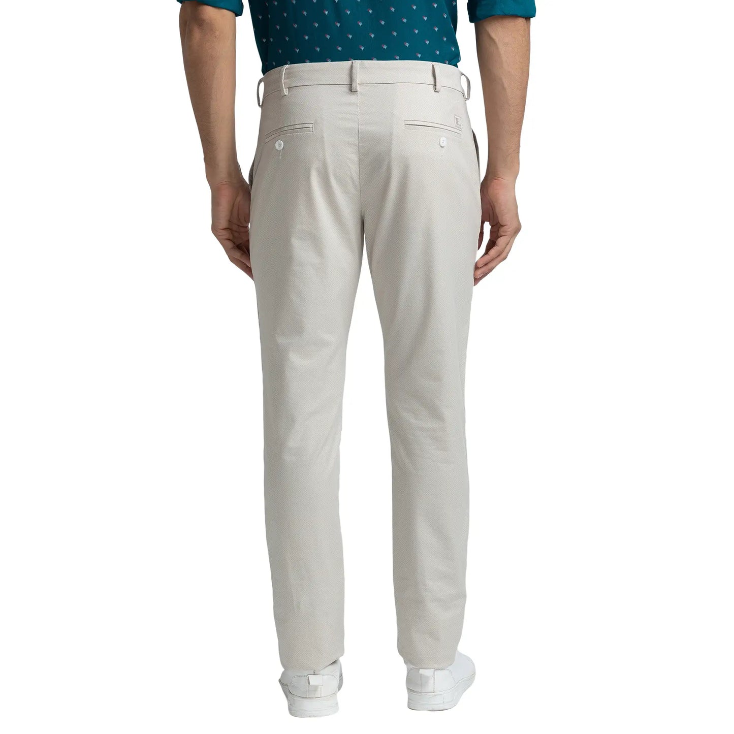 Men Regular Fit Green Chinos