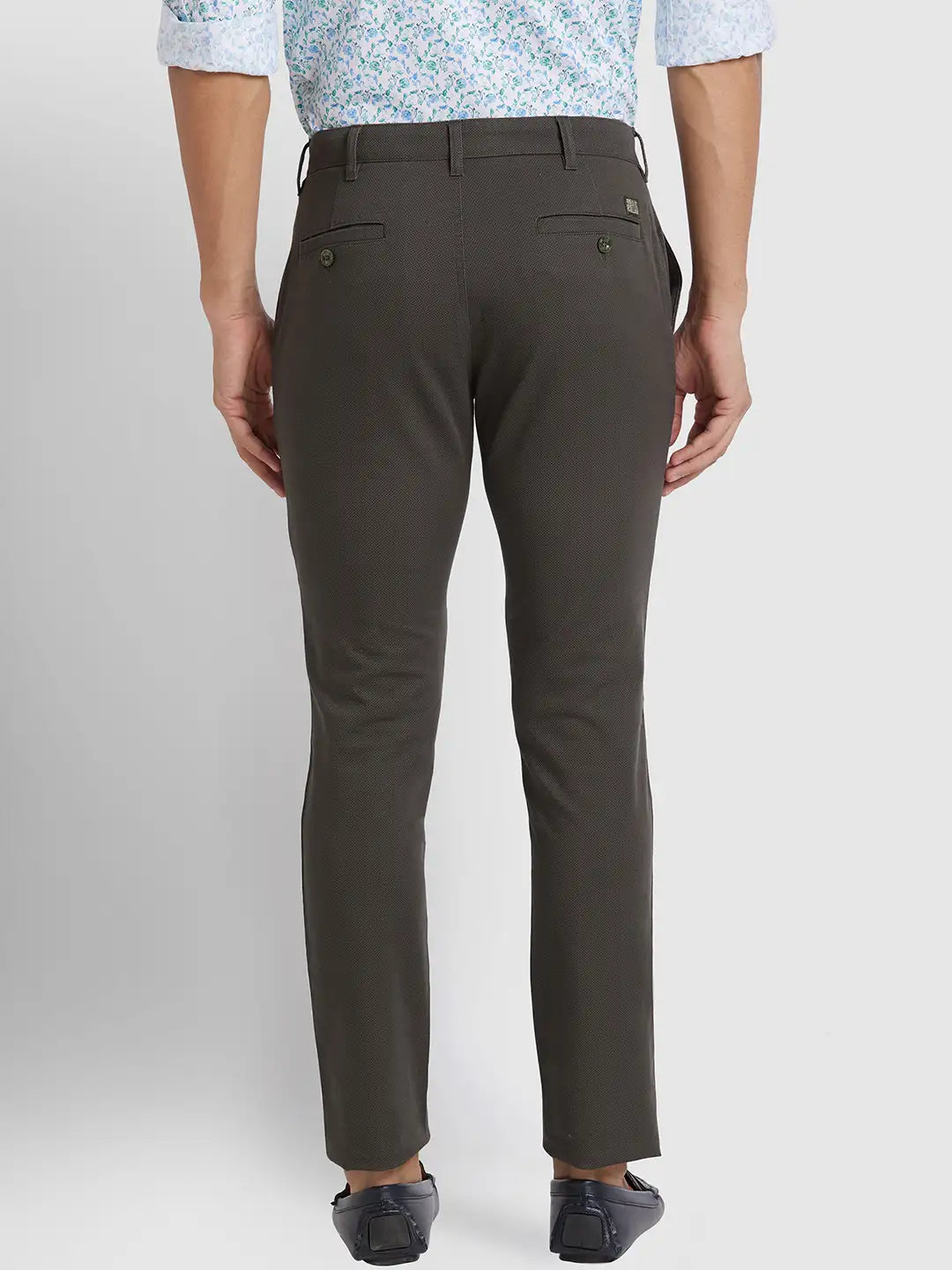 Men Regular Fit Blue Trouser