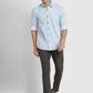 Men Regular Fit Blue Trouser