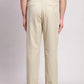 Men Grey Tailored Fit Solid Piece Dyed Cotton Trouser