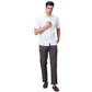 Men Navy Tailored Fit Plain Cotton Trouser
