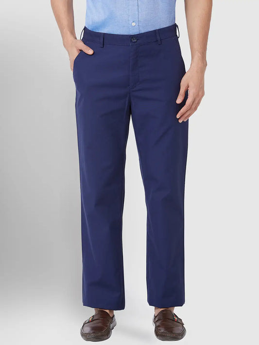 Men Tailored Fit Brown Trouser