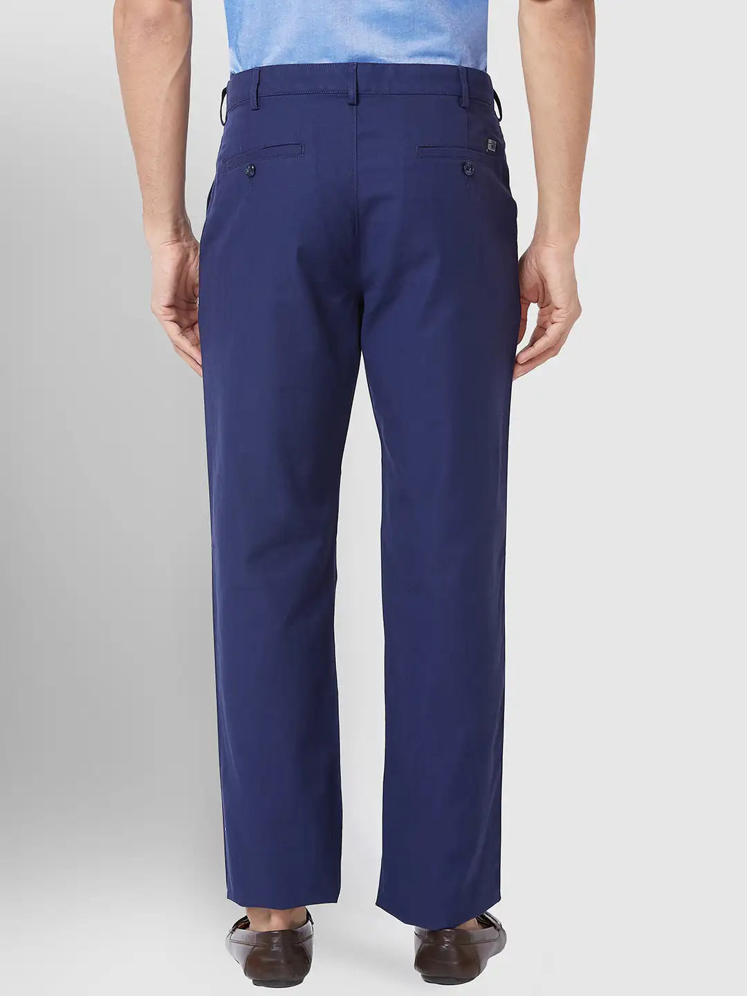 Men Tailored Fit Brown Trouser