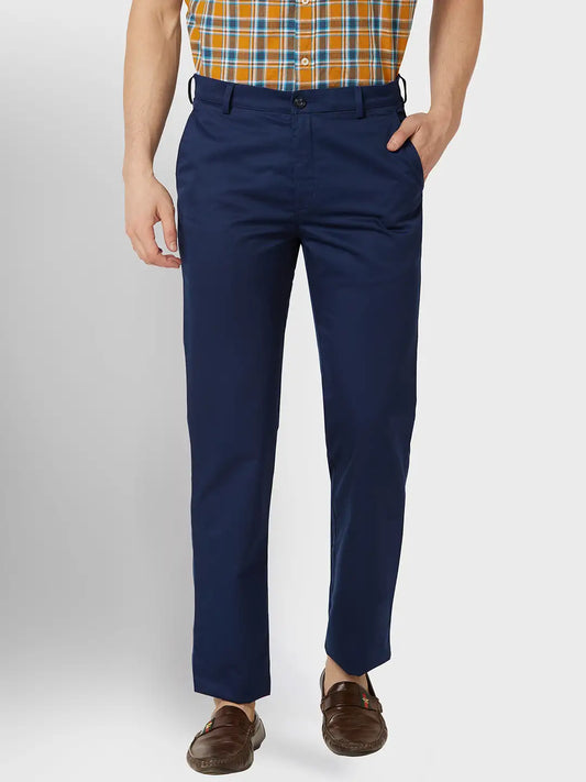 Men Tailored Fit Grey Trouser