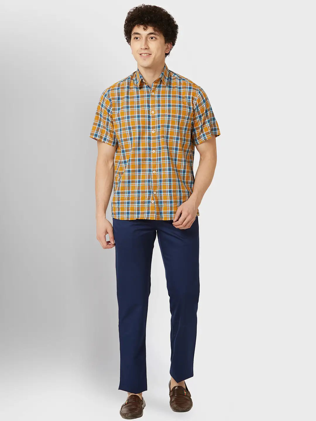 Men Tailored Fit Grey Trouser