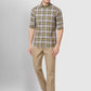 Men Tailored Fit Khaki Trouser