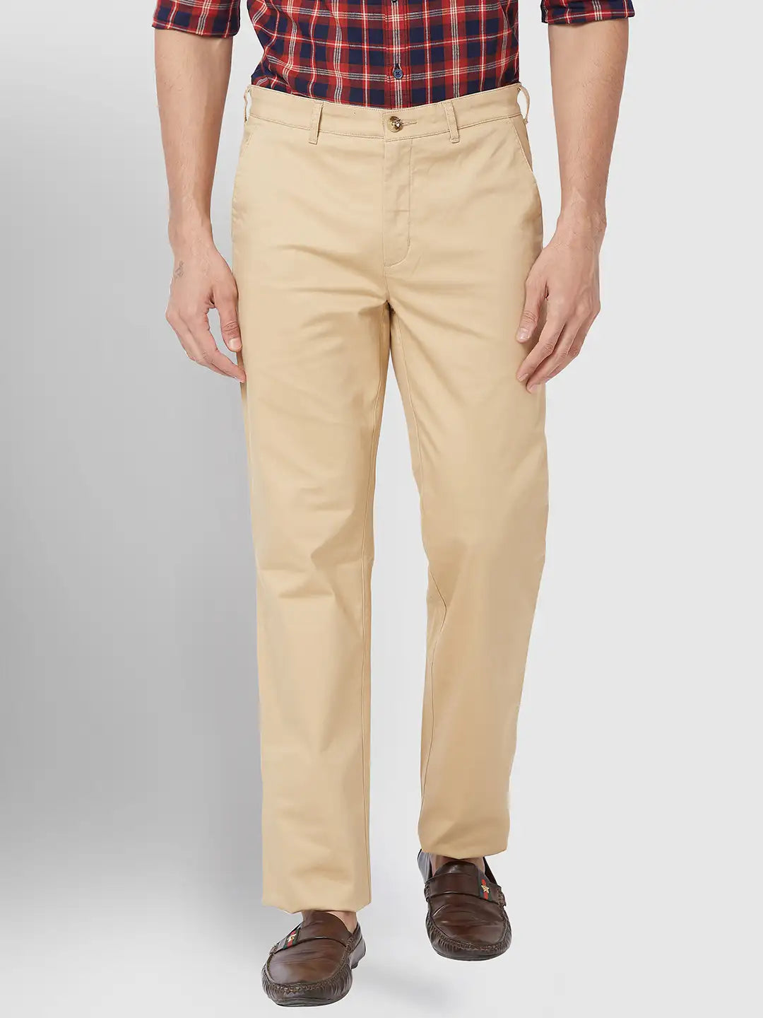 Men Contemporary Fit Fawn Trouser