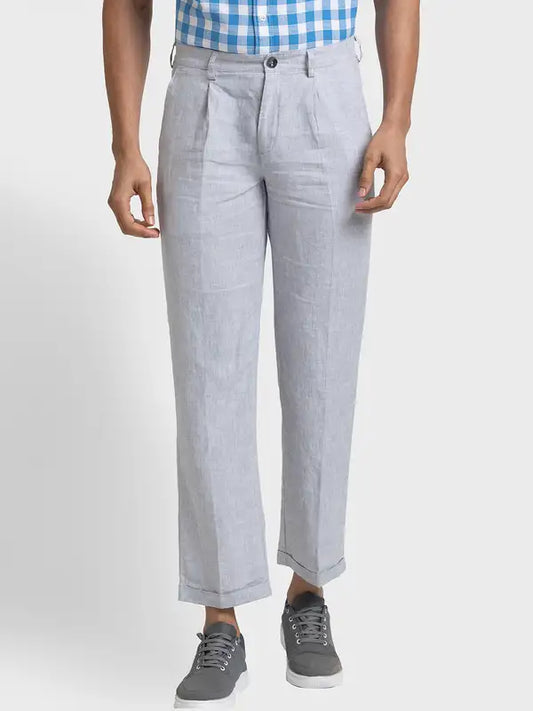 Men Tailored Fit White Trouser