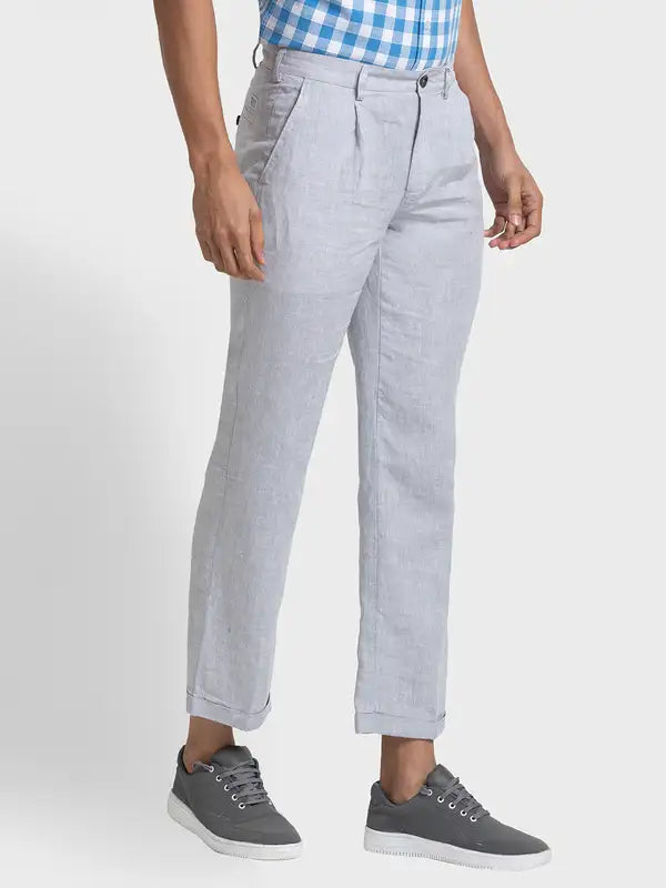 Men Tailored Fit White Trouser