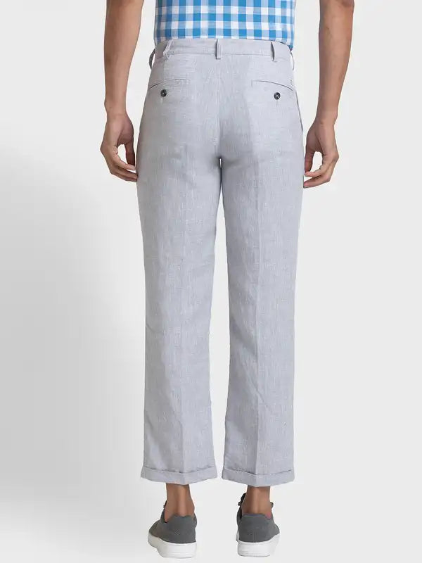 Men Tailored Fit White Trouser