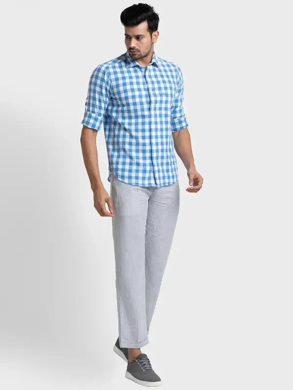 Men Tailored Fit White Trouser