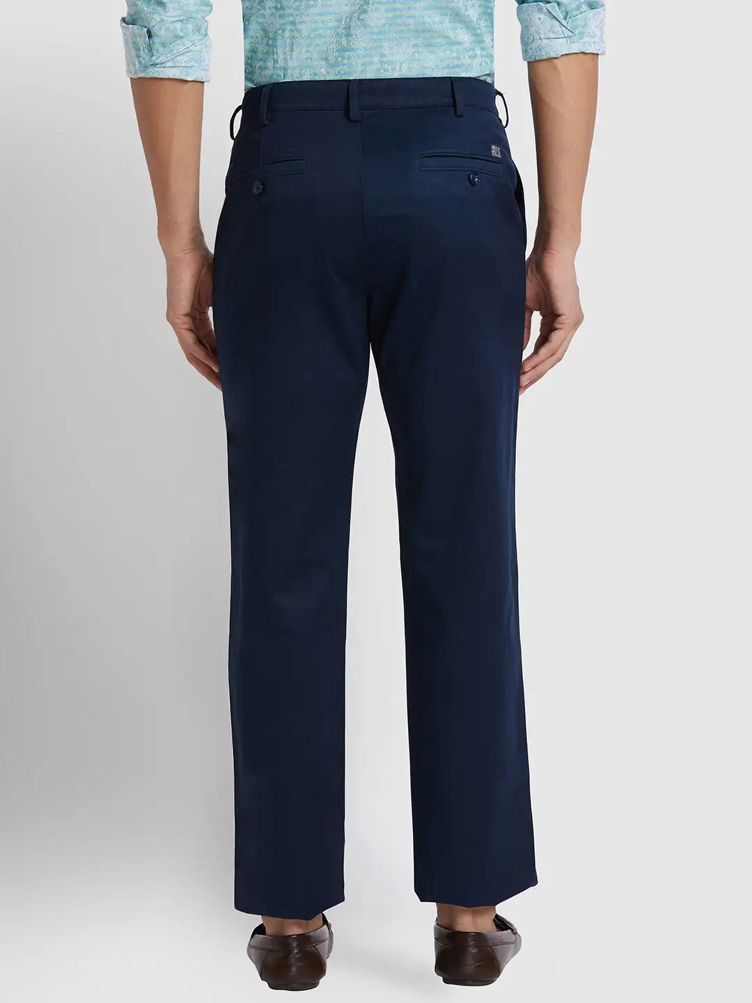 Men Regular Fit Khaki Trouser