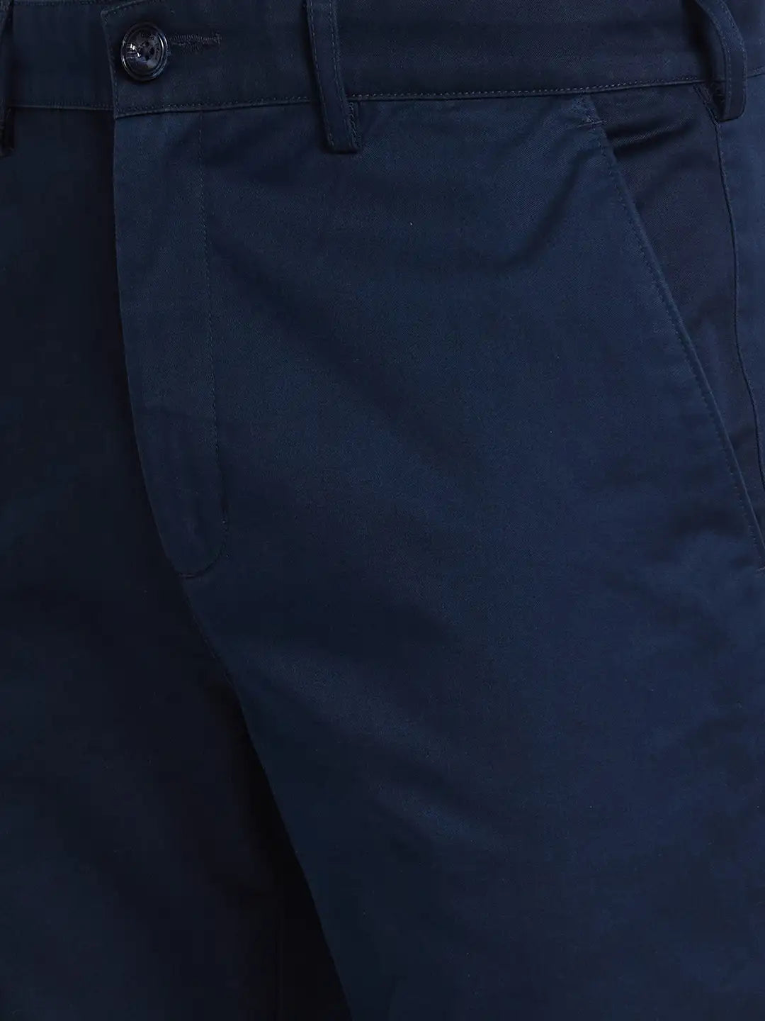 Men Regular Fit Khaki Trouser
