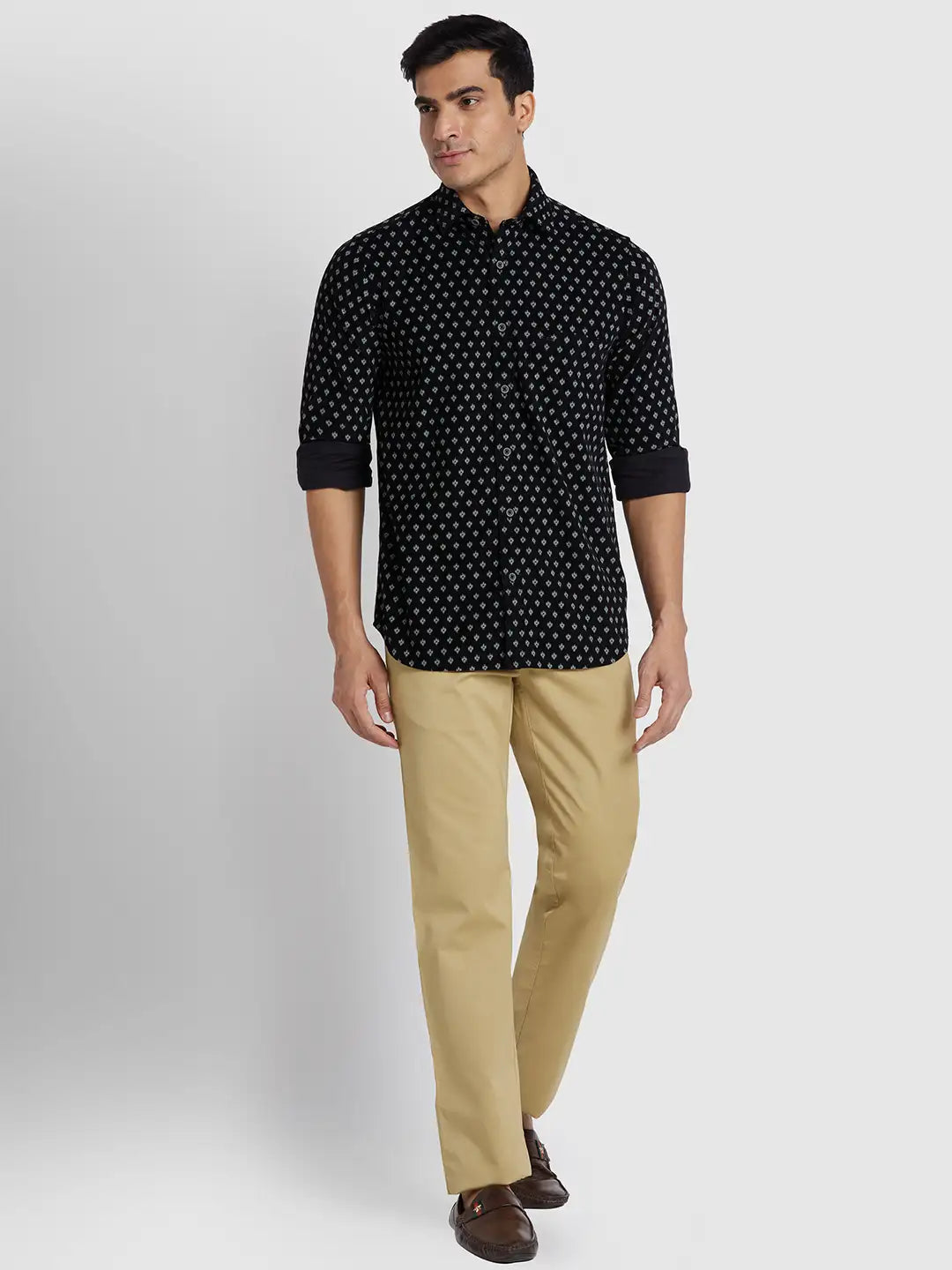 Men Regular Fit Blue Trouser