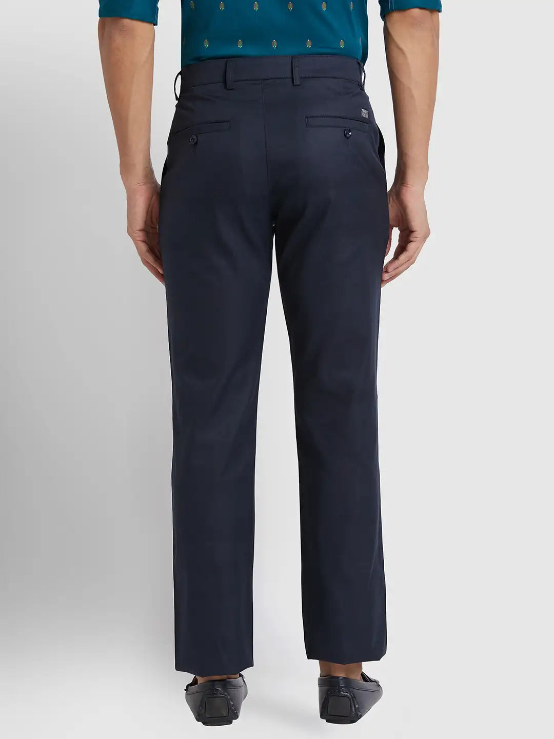 Men Regular Fit Grey Trouser