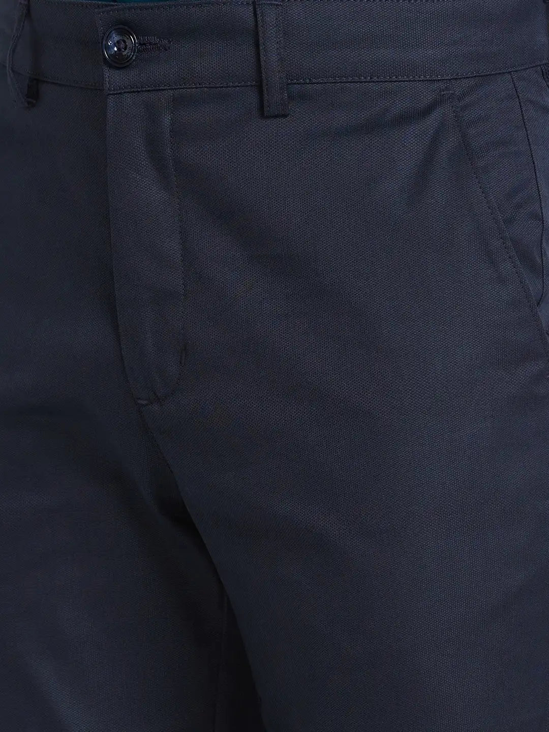 Men Regular Fit Grey Trouser
