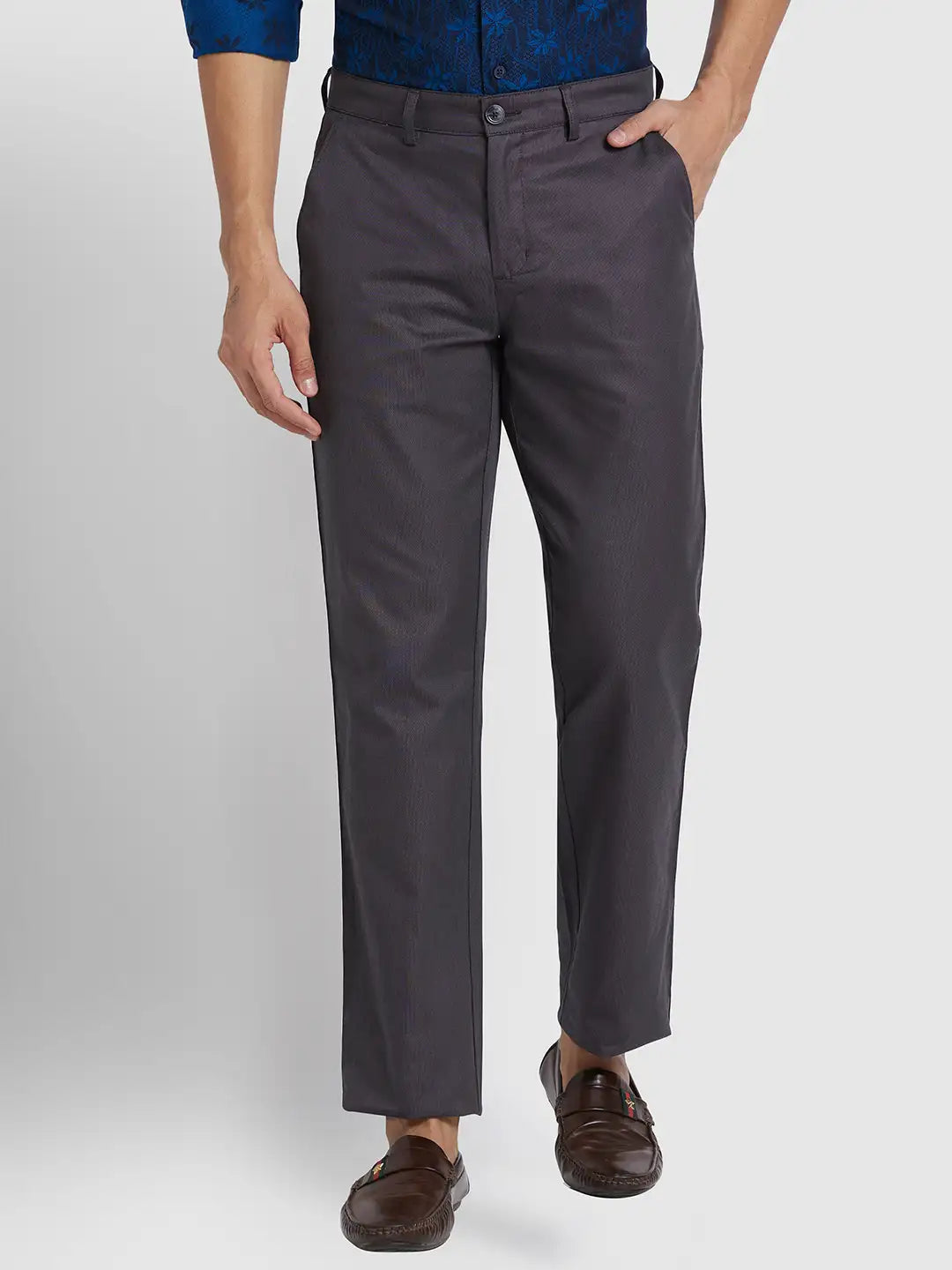 Men Regular Fit Green Trouser