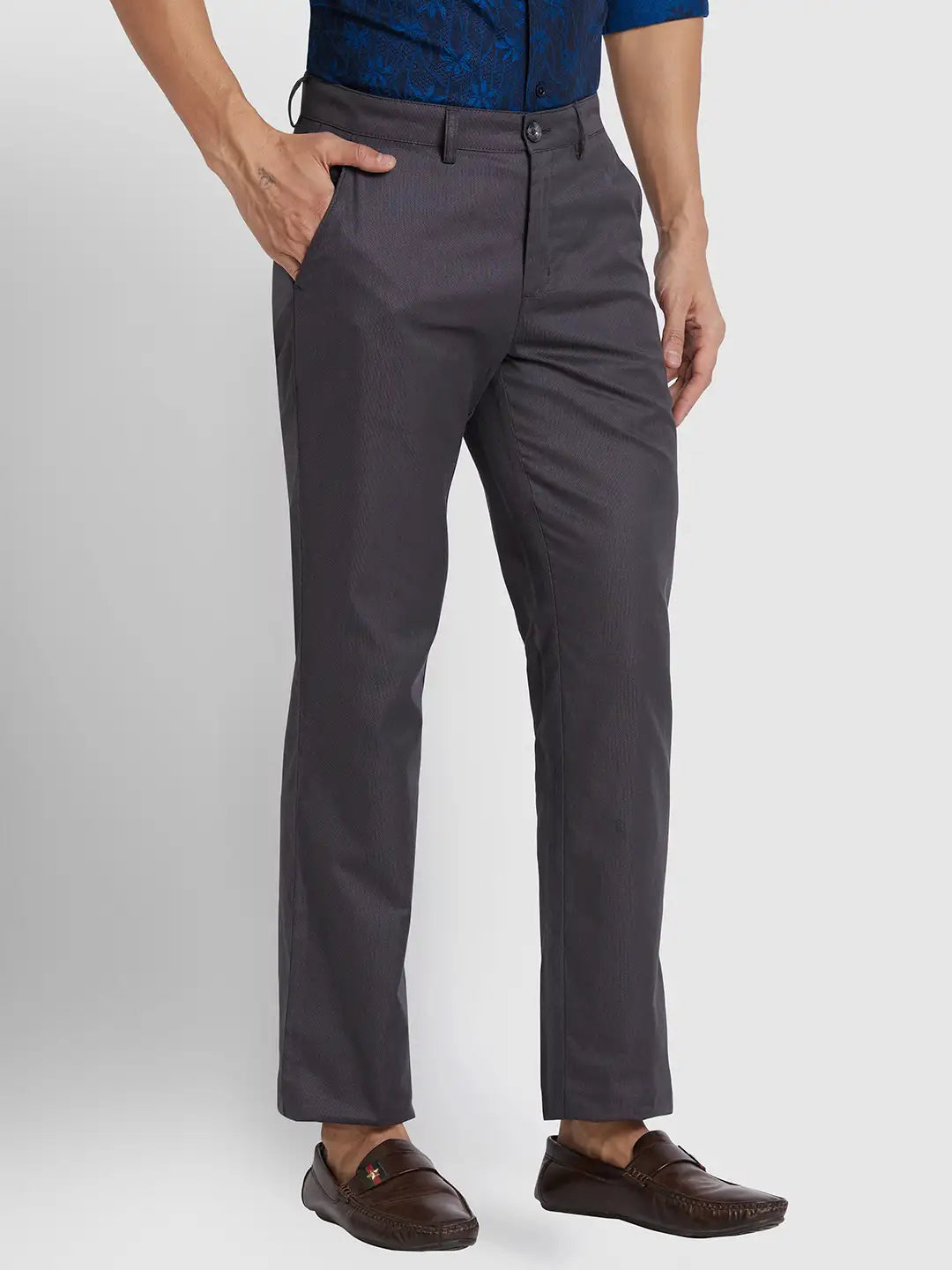 Men Regular Fit Green Trouser