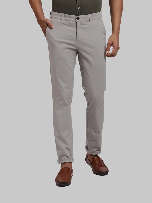 ColorPlus Regular Fit Solid Medium Khaki Trouser