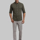 ColorPlus Regular Fit Solid Medium Khaki Trouser