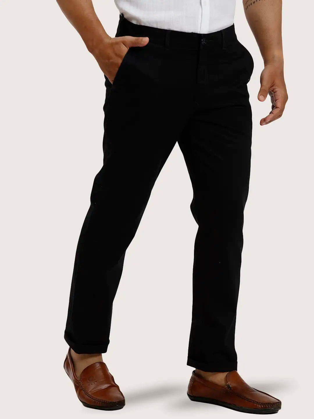ColorPlus Regular Fit Solid Dark Green Trouser