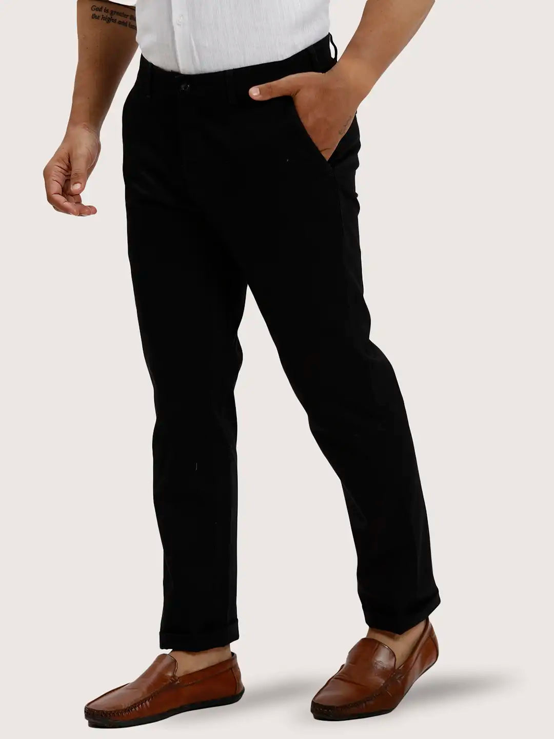 ColorPlus Regular Fit Solid Dark Green Trouser