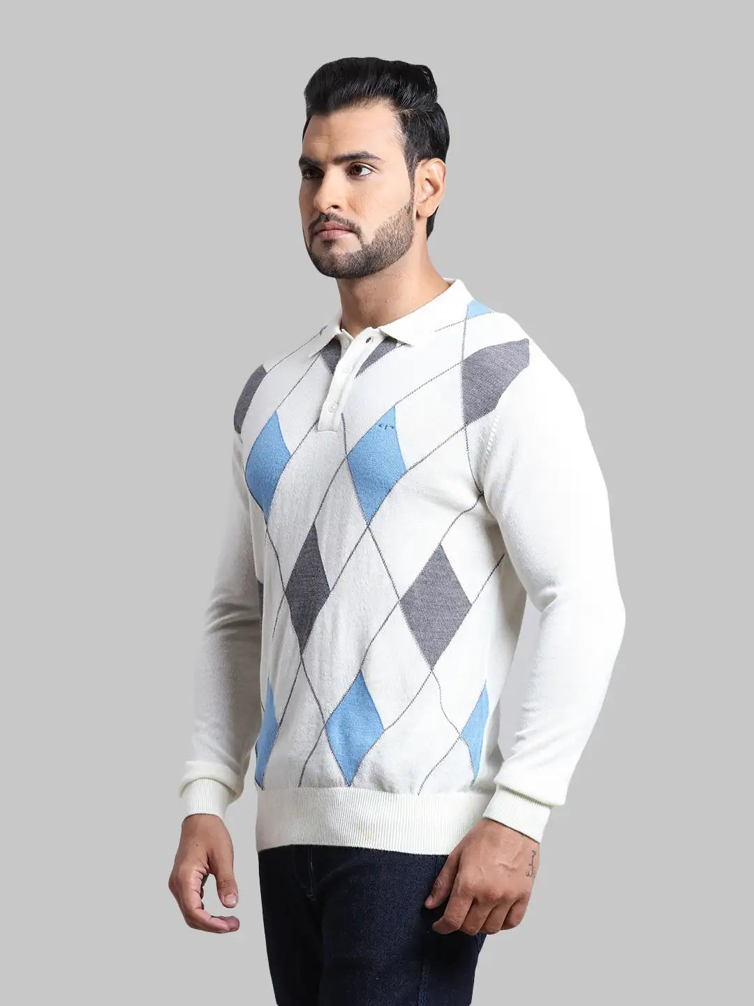 Men Regular Fit  Maroon Sweater
