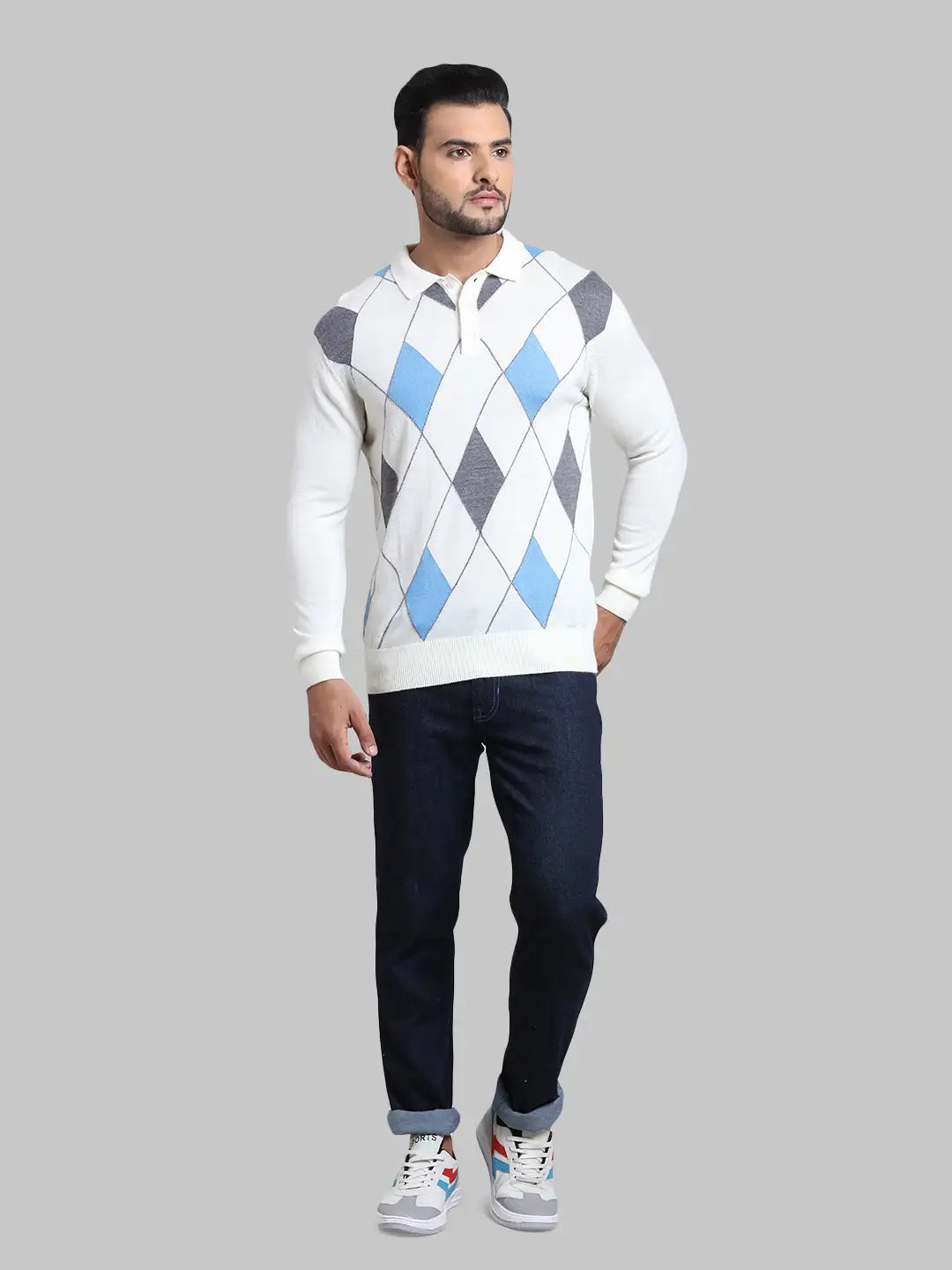 Men Regular Fit  Maroon Sweater