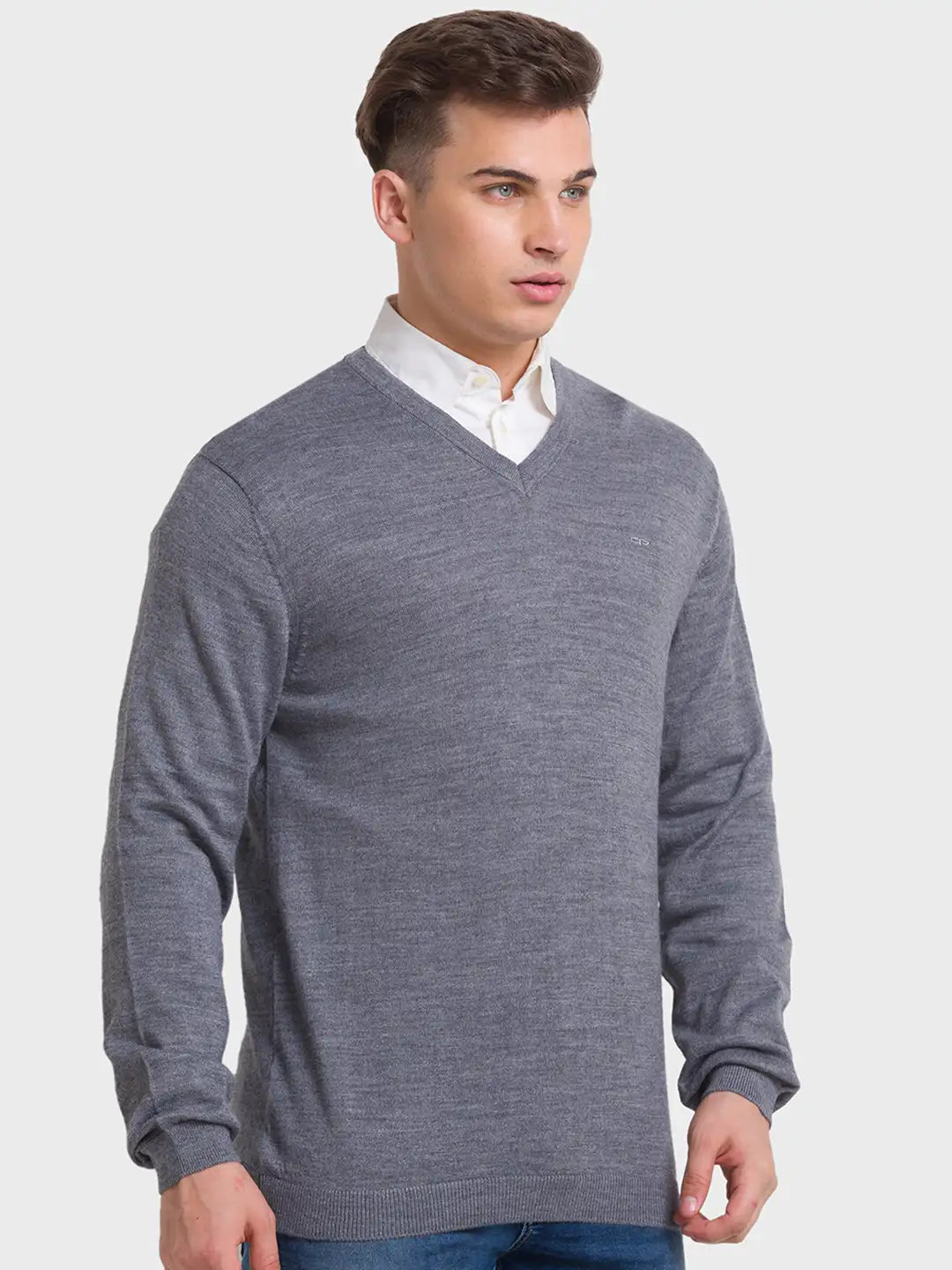 Men Tailored Fit Green Sweater