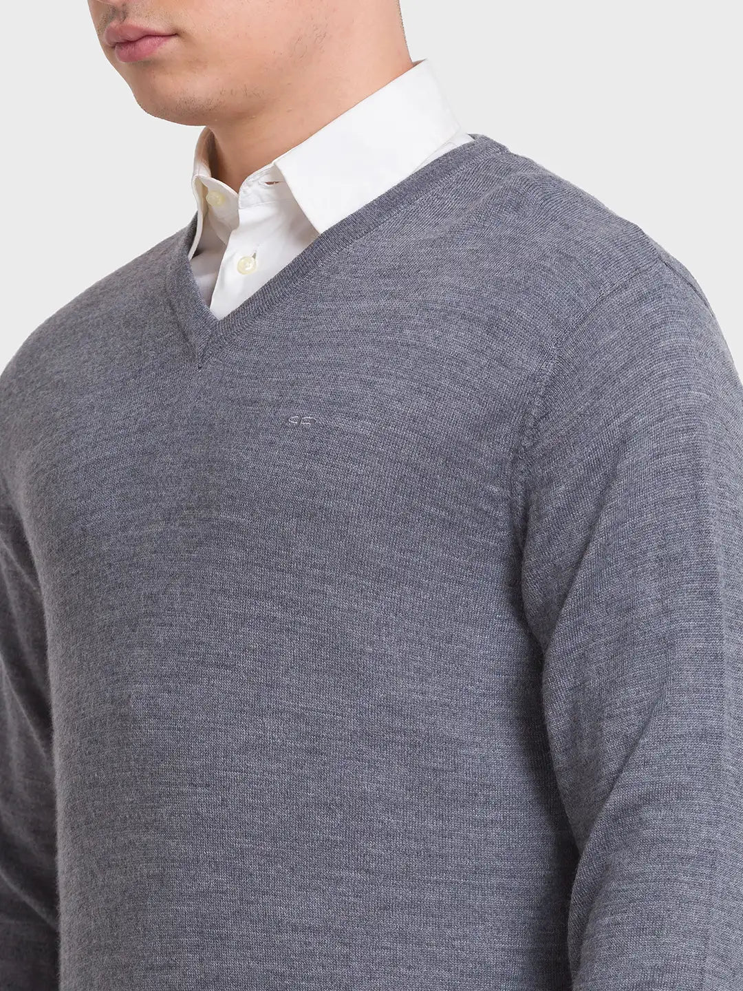Men Tailored Fit Green Sweater
