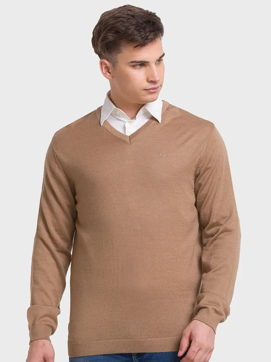 Men Tailored Fit Red Sweater