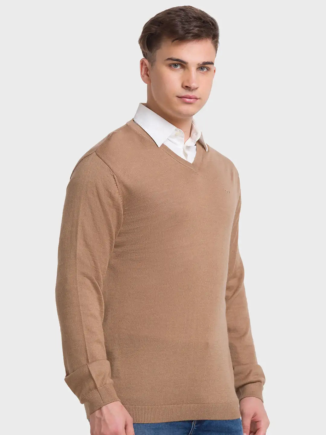 Men Tailored Fit Red Sweater