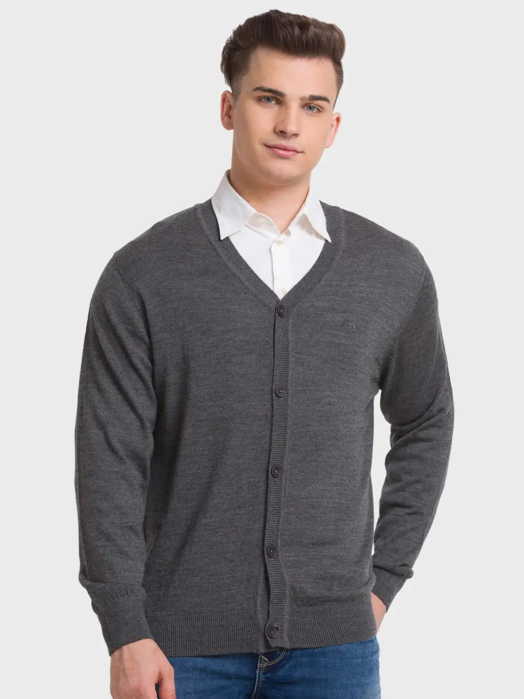 Men Tailored Fit Black Sweater