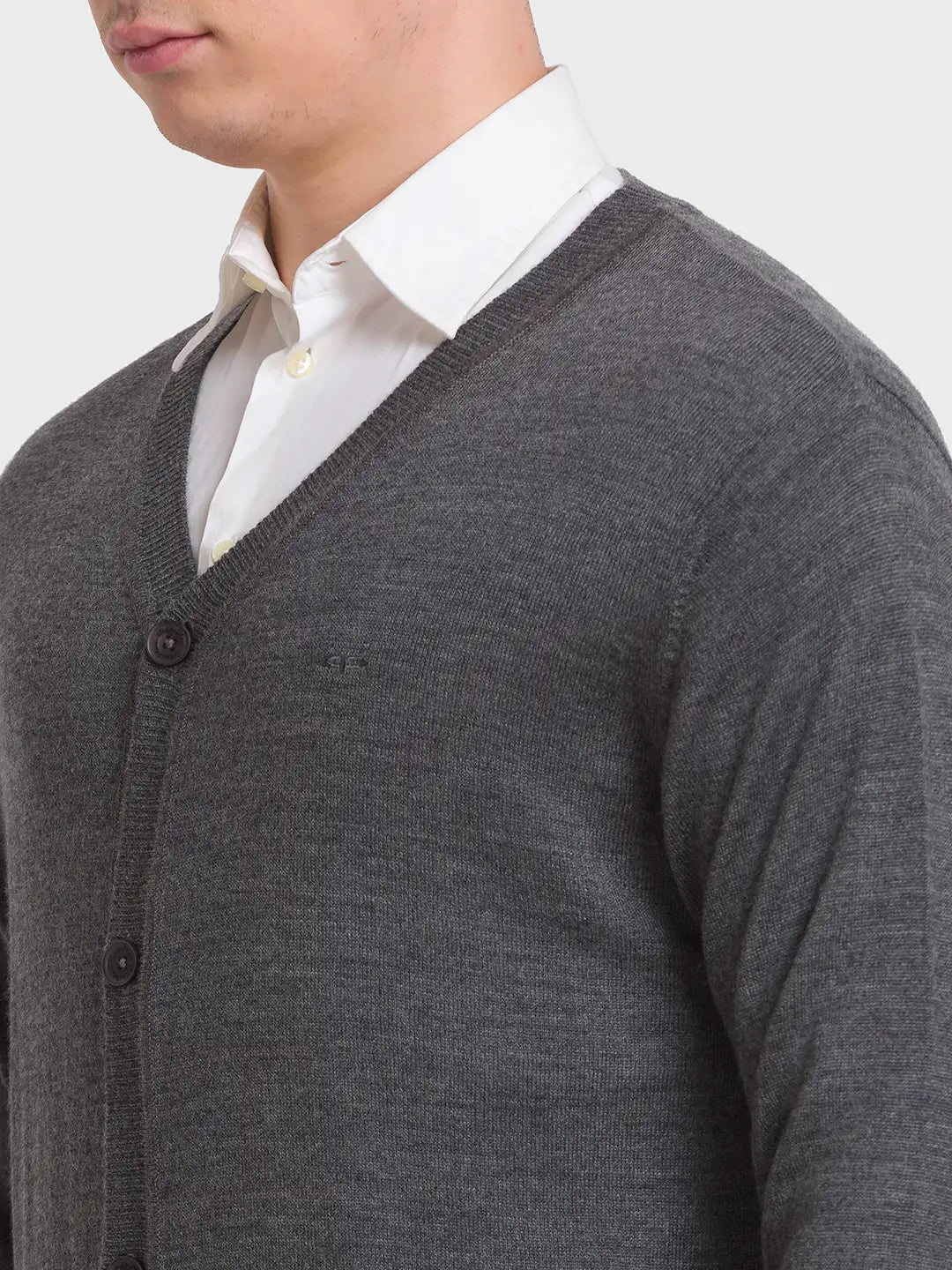 Men Tailored Fit Black Sweater