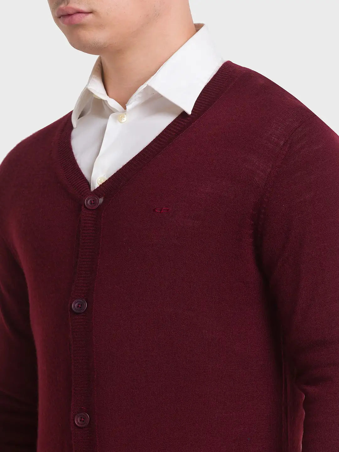 Men Tailored Fit Red Sweater