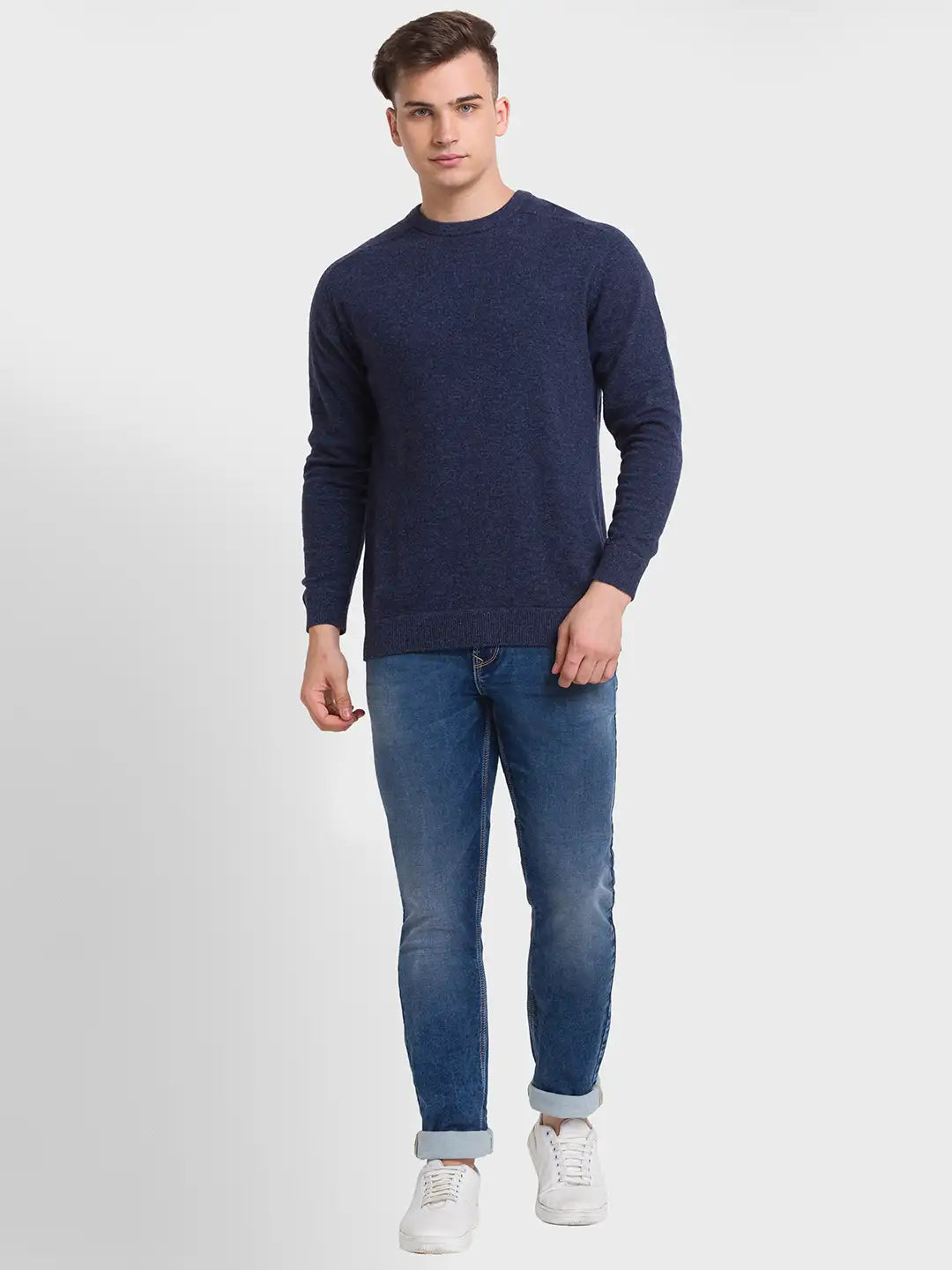 Men Slim Fit White Shirt