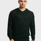 Men Tailored Fit Black Sweater