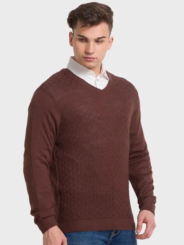 Men Tailored Fit Red Winter Wear