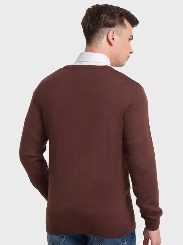 Men Tailored Fit Red Winter Wear
