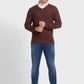 Men Tailored Fit Red Winter Wear