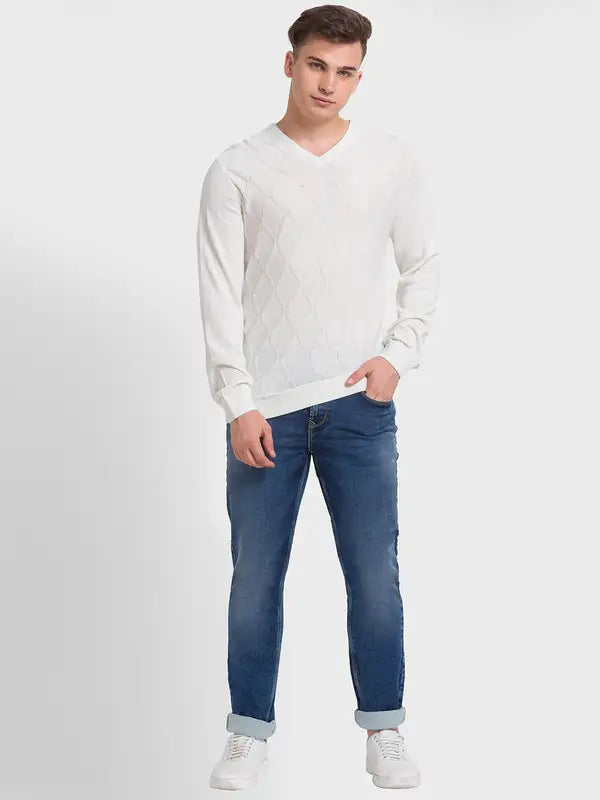 Men Tailored Fit Blue Winter Wear