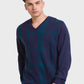 Men Tailored Fit Orange Sweater